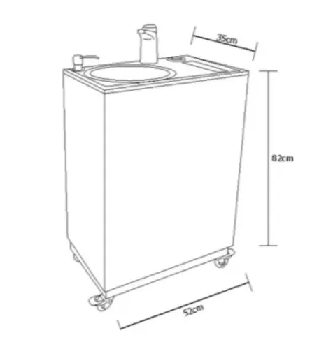 Pia/lavatório portátil 