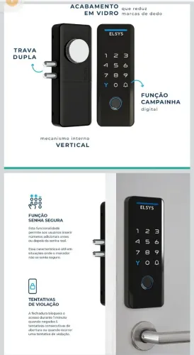 Fechadura eletrônica digital Elsys