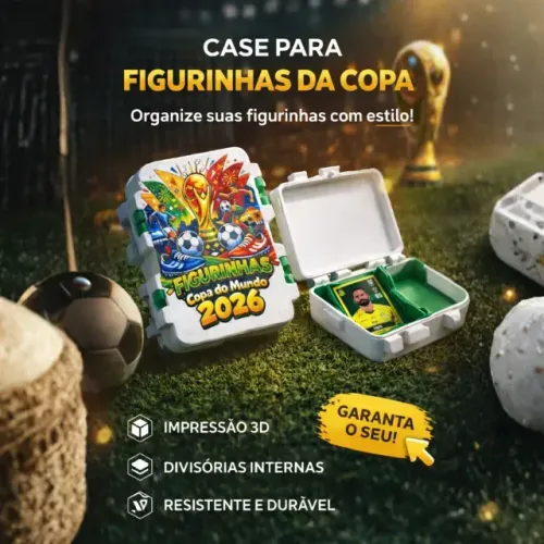Caixinha Figurinhas Copa 2026 Porta Figurinha Box Card Copa