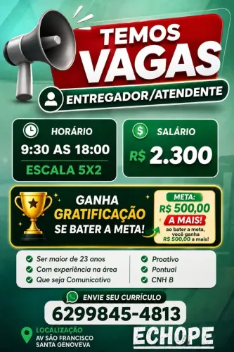 Oportunidade de emprego