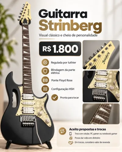 Guitarra - Strinberg clássica +  cuidados de luthier 
