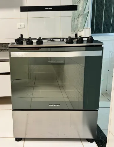 Fogão Brastemp 5 Bocas Inox - Funcionando Perfeito + Forno Ótimo