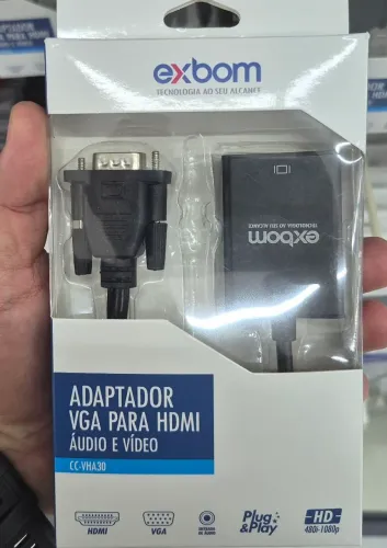 ADAPTADOR VGA P/HDMI AUDIO E VIDEO REF: CC-
