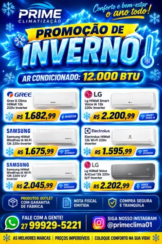 Ar Condicionado de 9mil até 24mil Btu