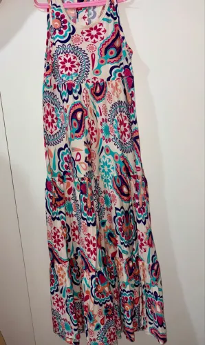 Vestido longo puc florido Tam 10