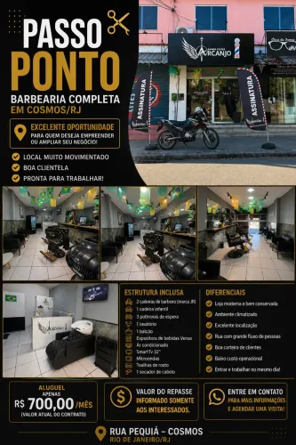 ? PASSO PONTO - BARBEARIA COMPLETA EM COSMOS/RJ