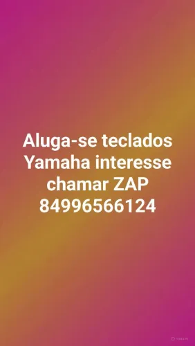 Aluga-se teclados Yamaha interesse chame no ZAP *24