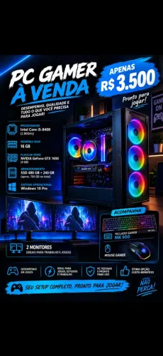 PC GAMER i5 8400, 16gb, gtx1650