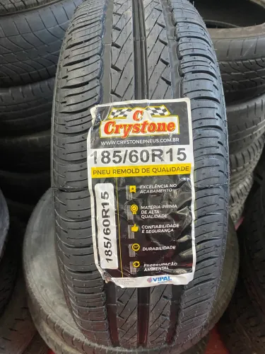 01 pneu Crystone 185/60r15 (borracha vipal, montagem grátis)