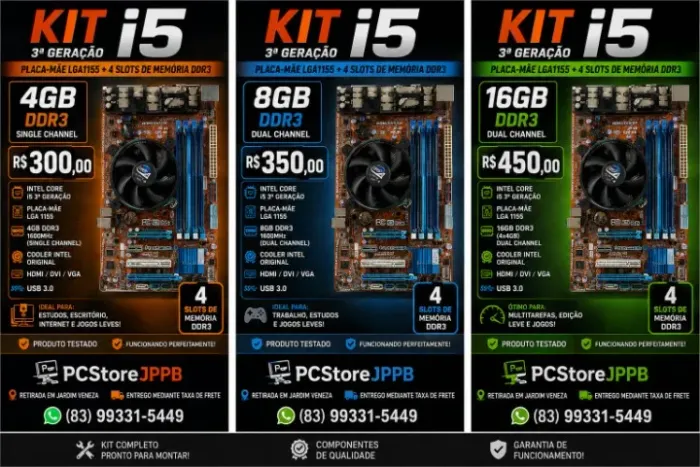 kit i5 4 slot gamer