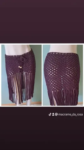Saida de praia macrame