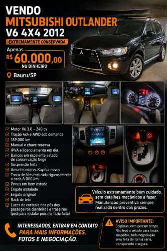 Mitsubishi Outlander 3.0/ GT 3.0 V6 Aut. 2012