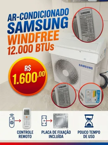 Ar-Condicionado Split Samsung WindFree Inverter 12.000 BTUs (Frio) - Com Wi-Fi