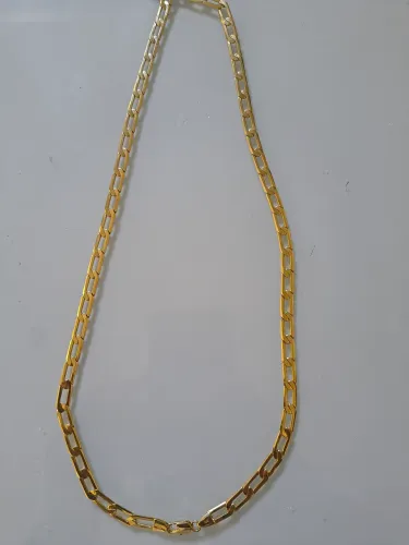 Colar masculino folheado em ouro 