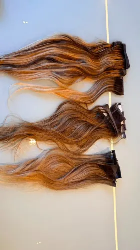 Cabelo Brasileiro 50cm 150g Loiro MescladoLevemente ondulado