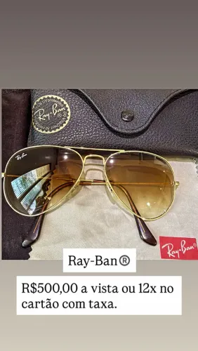 Óculos Ray-Ban Aviador ORIGINAL 
