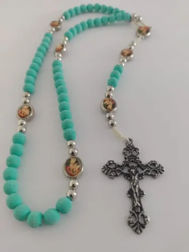 Terço Artesanal Mãe Rainha (novo)