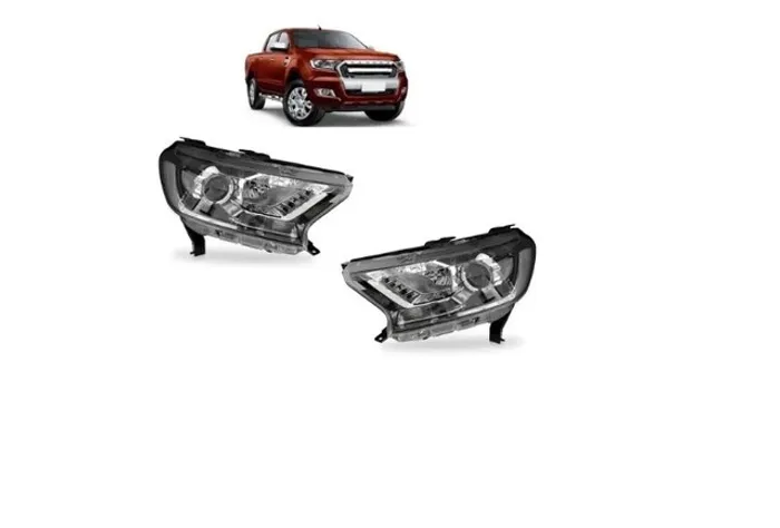 Par Farol Cromado Com Projetor Eletrico Ranger 2017 a 2021 