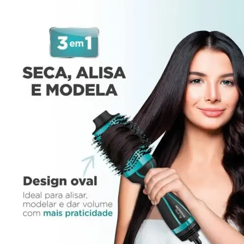 Promoção Escova Secadora Mondial Black Tiffany, 1300W, Bivolt - ES-16