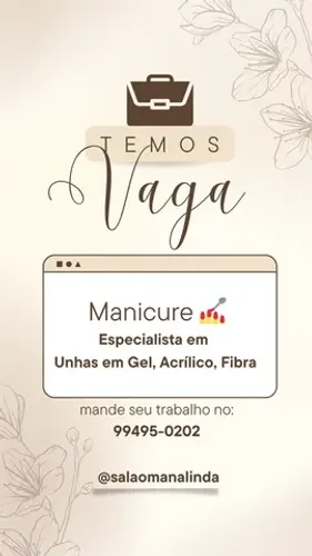 Precisa se de manicure para alongamento em gel e acrílico