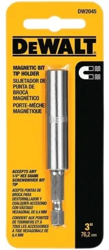 Porta Bits Magnetico Parafusadeira 1/4 7,5cm Dewalt Dw2045