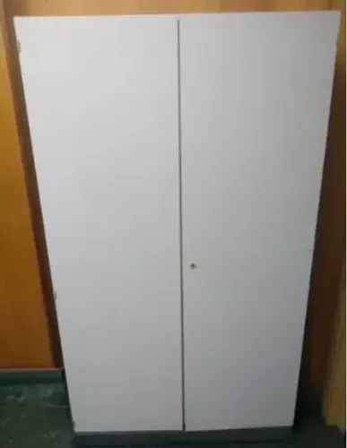 Armário 2 portas 1 prateleira, suporte p/ pasta Suspensa com base em Metal