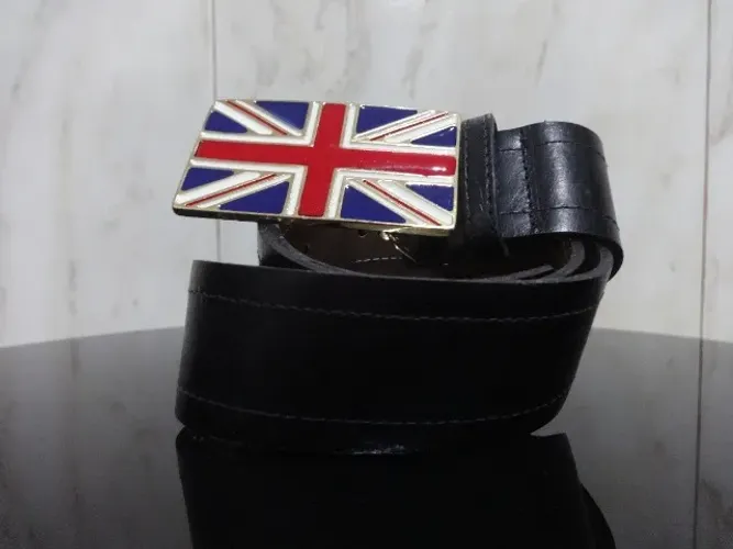 Cinto com fivela de metal Union Jack