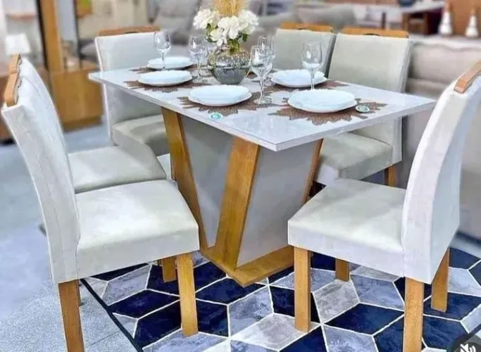 Mesa de jantar 6 cadeiras sem vidro 160x80 frete grátis entrego hojeR$ 1399,9 a vista
