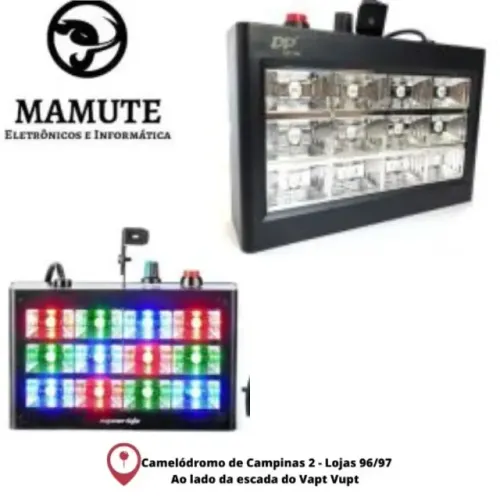 Strobo Rítmico 12 Leds Rgb 15w Dj Iluminação Festa Balada