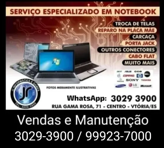 Vendas e serviços Especializados em Notebooks e computadores