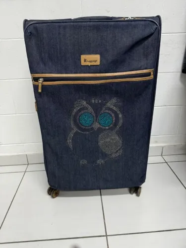 Mala De Viagem Grande Azul - Giro 360o - 23kg