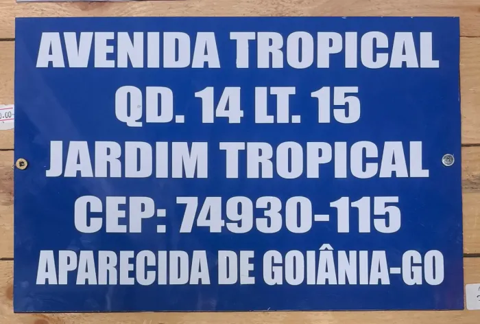 Placa de endereço 