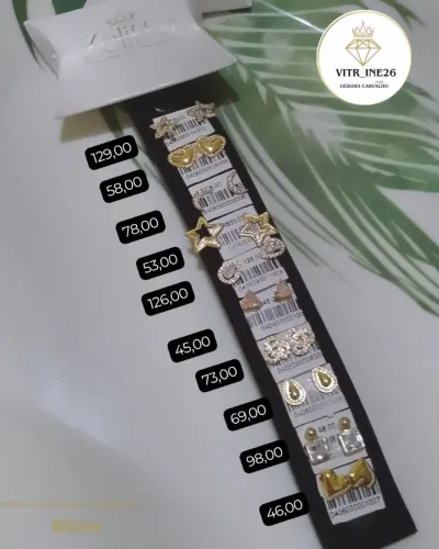 Semijoias Zelitta: Brincos pequenos  e médios 