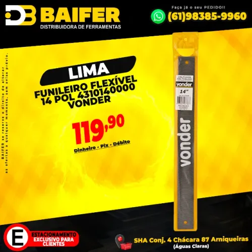 Lima Funileiro Flexível 14 Pol 4310140000 Vonder