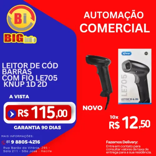 Leitor De Codigo Barras 1d 2d Qr Code Produtos Pratico