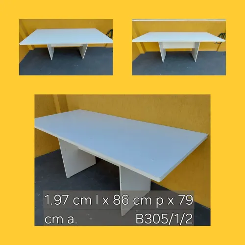Mesa de Escritório Branca 1,97x86x79cm