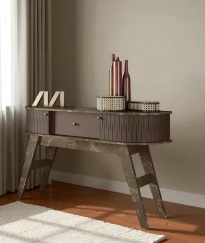 aparador estela imperial sepia adiciona elegância na decoração da sala de estar.