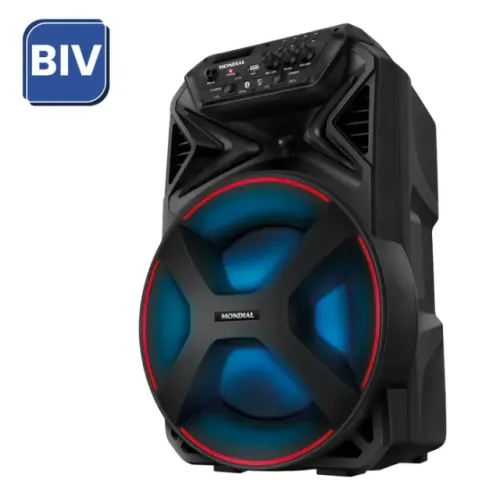 Caixa de Som Amplificada Mondial CM250 250W Preta