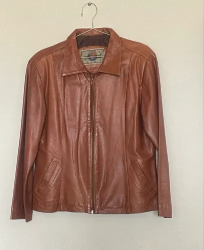 Jaqueta de couro legítimo 