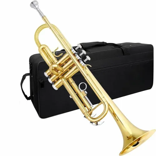 Trompete Shelter SFT6418L - Dourado, Novo, com Case Mochila! 
