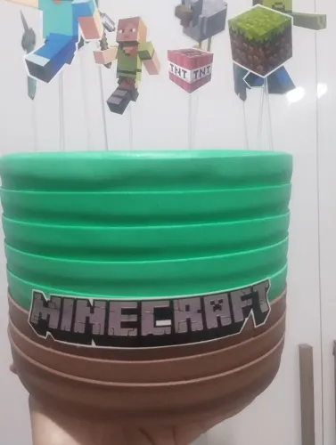 Decoração Minecraft - Vaso Temático