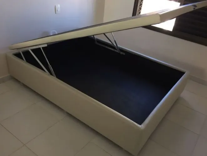 Base Cama Baú com Pistão a Gás - Conforto e Organização