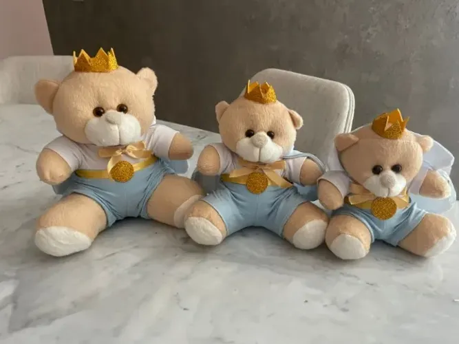 Decoração Quarto de Bebê Urso Príncipe Menino Abajur Lustre Urso de Pelúcia