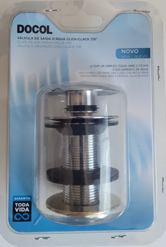 Válvula para lavatório tipo click-clack