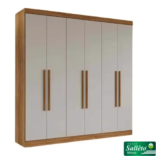 Gurda Roupa Recife Cinamomo/Off 6 Portas Sallêto - Entrega Rápida! 