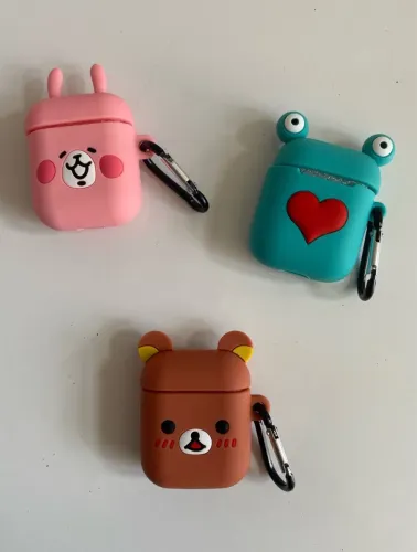 Capinhas para Airpods com design divertido # silicone Apple iPhone iPad MacBook capa case