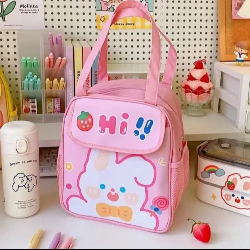 KIT HORA DO LANCHE PINK, BOLSA TÉRMICA + BENTO BOX + GARRAFA TÉRMICA