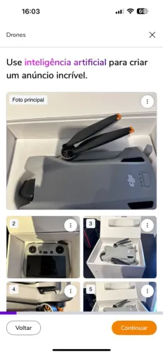 Dji mini 3 controle com display filma na vertical e horizontol 4k 