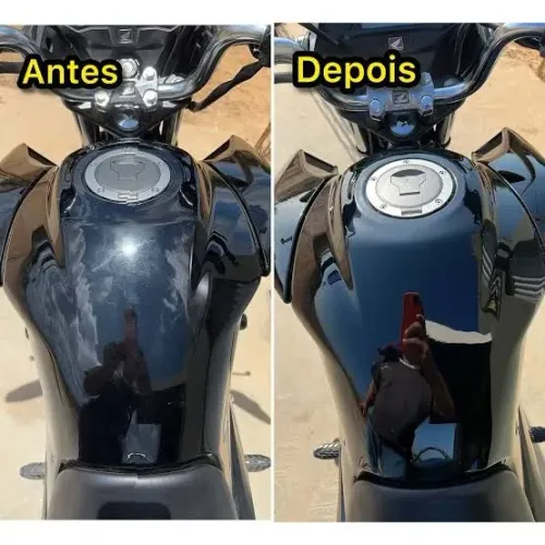 Polimento cristalizado de moto 