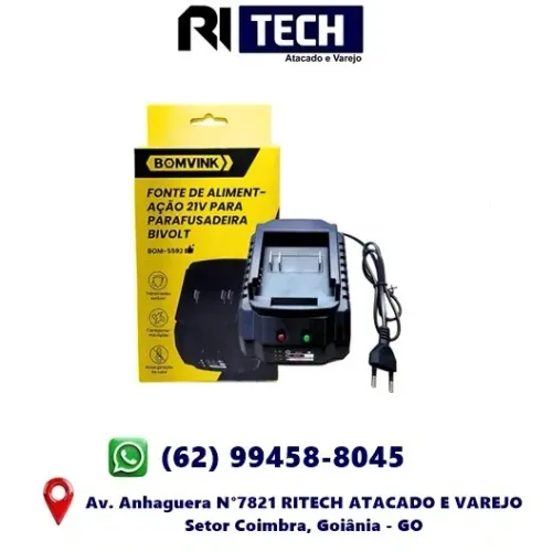 FONTE DE ALIMENTAÇÃO 21V DE MESA PARA PARAFUSADEIRA BIVOLT
